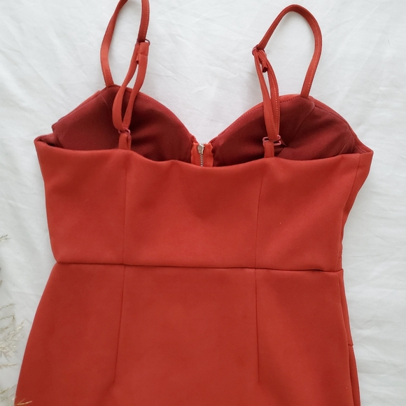 ANGEL BIBA Rusty orange faux suede bodycon - Picture 8 of 12